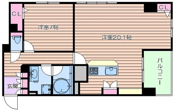 グレンパーク梅田北の物件間取画像